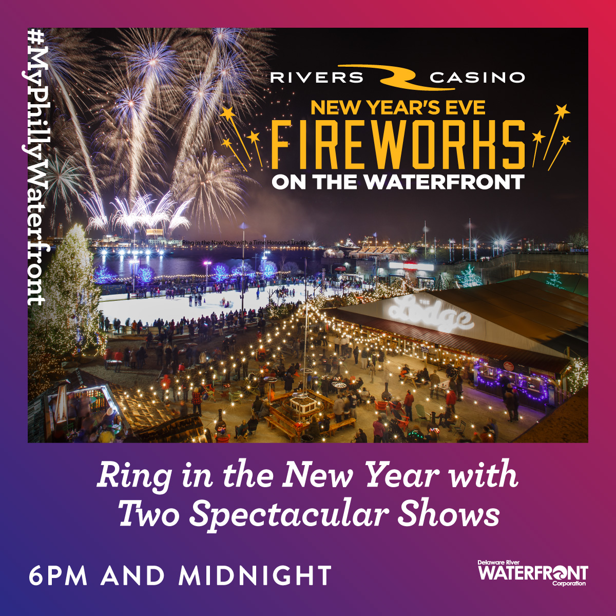 (RAIN OR SHINE) Rivers Casino New Year's Eve Fireworks on the